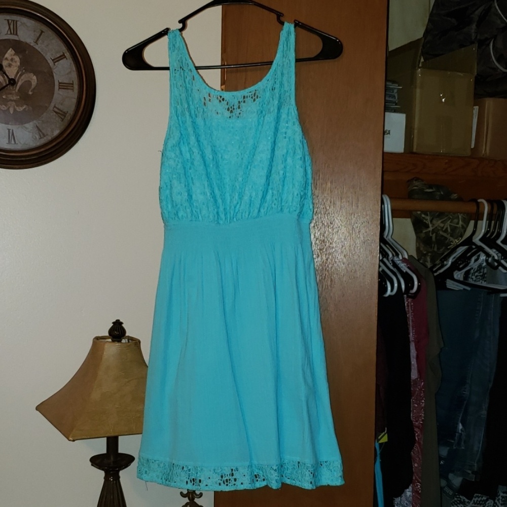 Sundress with lace top
